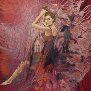 Картина под названием "Femme fatale" - Janine Mary, Подлинное произведение искусства, Масло