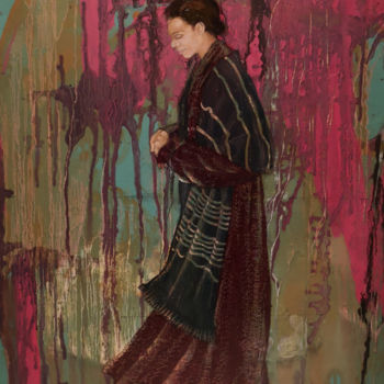 Peinture intitulée "Balade dès l'aube" par Janine Mary, Œuvre d'art originale, Huile