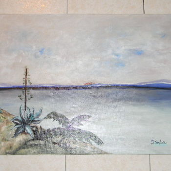 Painting titled "bord-de-mer.jpg" by Jeanine Saba, Original Artwork