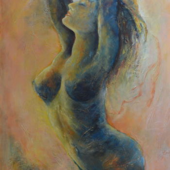 Painting titled "nue.2" by Janine Chetivet, Original Artwork, Oil