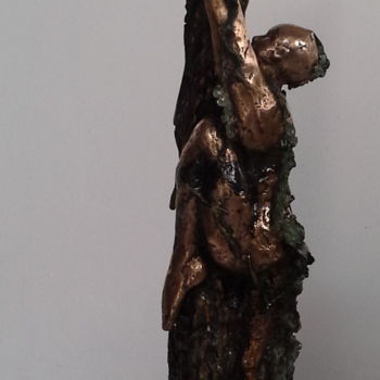 Sculptuur getiteld "Résurgence" door Janine Le Cann, Origineel Kunstwerk, Bronzen