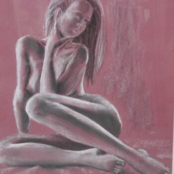 Painting titled "nu pastel" by Janine Le Cann, Original Artwork