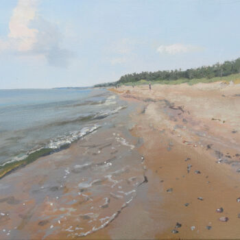 Pintura titulada "Baltic Sea at Ziemu…" por Janis Zingitis, Obra de arte original, Acrílico Montado en Bastidor de camilla d…