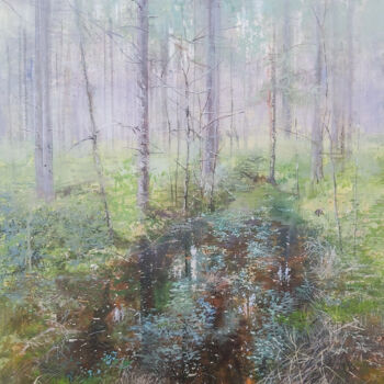 Malerei mit dem Titel "The Coming of Spring" von Janis Zingitis, Original-Kunstwerk, Acryl Auf Keilrahmen aus Holz montiert