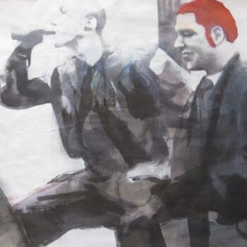 Schilderij getiteld "Anarchists" door Janis Zingitis, Origineel Kunstwerk