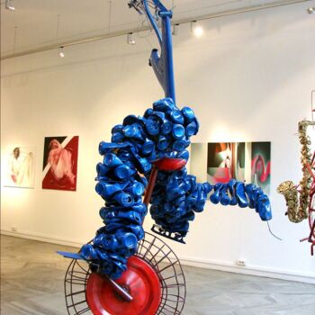 雕塑 标题为“Bike women” 由Mitas, 原创艺术品, 金属