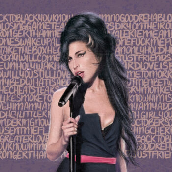 Arte digital titulada "Tribute to Amy Wine…" por Jean-Michel Botsen, Obra de arte original, Pintura Digital