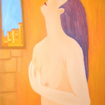 제목이 "nude and window"인 미술작품 Janna Shulrufer로, 원작, 기름