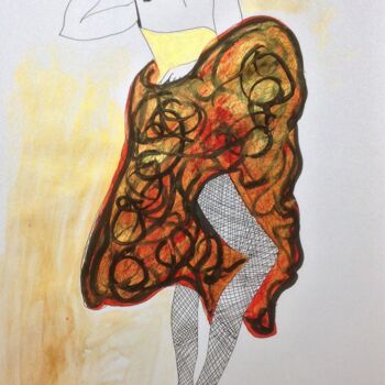 Desenho intitulada "the dance" por Janna Shulrufer, Obras de arte originais, Tinta