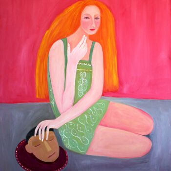 Painting titled "Judith with the hea…" by Janna Shulrufer, Original Artwork, Oil