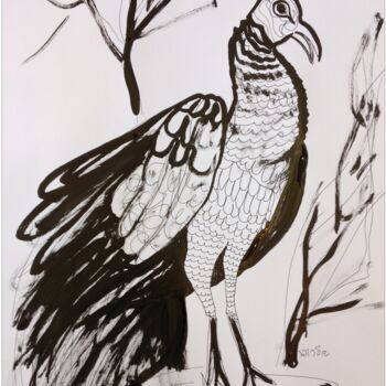 Drawing titled "the bird" by Janna Shulrufer, Original Artwork, Ink