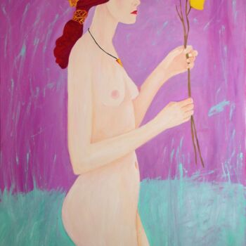 Malerei mit dem Titel "The birth of Venus…" von Janna Shulrufer, Original-Kunstwerk, Öl