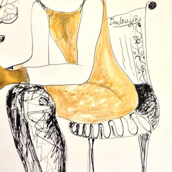 「melancolia」というタイトルの描画 Janna Shulruferによって, オリジナルのアートワーク, アクリル