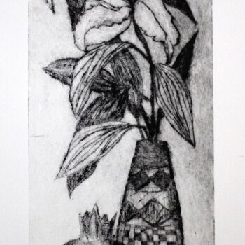 Printmaking titled "still life 5" by Janna Shulrufer, Original Artwork, Engraving