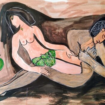 Rysunek zatytułowany „The birth of Eve” autorstwa Janna Shulrufer, Oryginalna praca, Atrament
