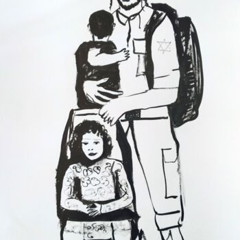 Zeichnungen mit dem Titel "the family" von Janna Shulrufer, Original-Kunstwerk, Tinte