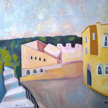 Painting titled "View at Jerusalem" by Janna Shulrufer, Original Artwork, Oil