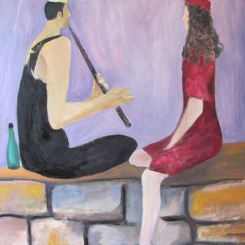 Pittura intitolato "love story" da Janna Shulrufer, Opera d'arte originale, Olio
