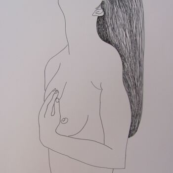 Dessin intitulée "drawing 3" par Janna Shulrufer, Œuvre d'art originale, Stylo gel