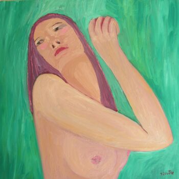 Malarstwo zatytułowany „Nude 5” autorstwa Janna Shulrufer, Oryginalna praca, Olej