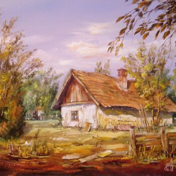 Painting titled "Austere,but beautif…" by Janos Maksai, Original Artwork, Oil