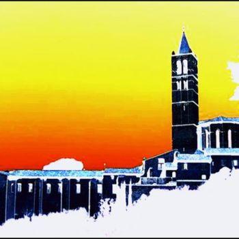 数字艺术 标题为“Assisi - Sta Chiara” 由Janos Gardonyi, 原创艺术品, 数字油画