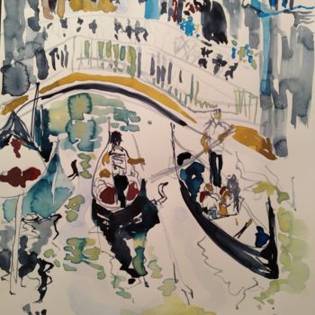 「Venedig 2」というタイトルの絵画 Jana Schererによって, オリジナルのアートワーク, 水彩画