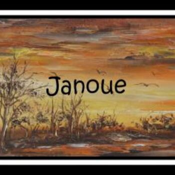 Peinture intitulée "soleil couchant" par Janoue, Œuvre d'art originale