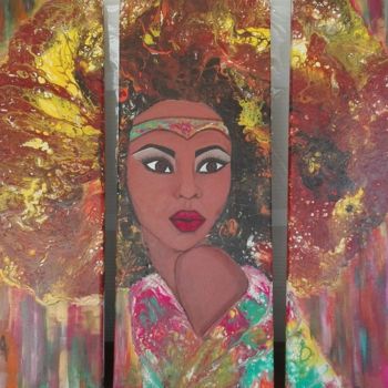 "Disco afro queen" başlıklı Tablo Caroline Jansen tarafından, Orijinal sanat, Akrilik