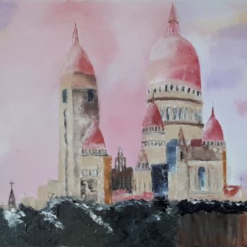 Painting titled "194 Sacré coeur" by Gilles Janson, Original Artwork, Oil