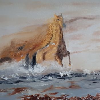 Peinture intitulée "213 Horse" par Gilles Janson, Œuvre d'art originale, Huile