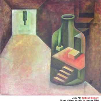 Painting titled "Bottle-of-Memory" by Janu Pu, Original Artwork