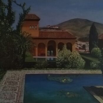 Pintura intitulada "Alhambra" por Janusz Klas (El Polaco), Obras de arte originais, Óleo