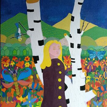 Peinture intitulée "Princesse Annaëlle" par Janusz Malik, Œuvre d'art originale, Huile