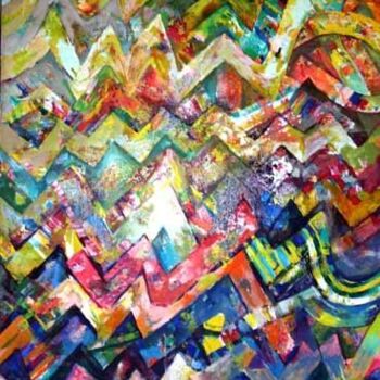 Painting titled "A4b abstract" by Janusz Mulak, Original Artwork