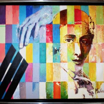 Painting titled "CHOPIN" by Janusz Mulak, Original Artwork, Oil