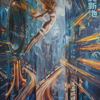 Pintura titulada "The Fifth Element" por Janusz Orzechowski, Obra de arte original, Oleo