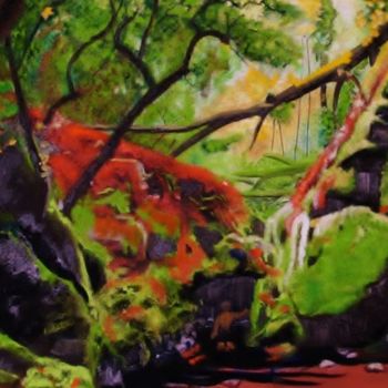 Malerei mit dem Titel "Cataract Canyon, Mt…" von Jan Wall, Original-Kunstwerk, Öl