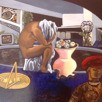 Картина под названием "The Expulsion from…" - Jan Wall, Подлинное произведение искусства, Масло