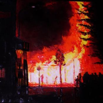 印花与版画 标题为“2011: London Riots” 由Jan Wall, 原创艺术品, 数字打印