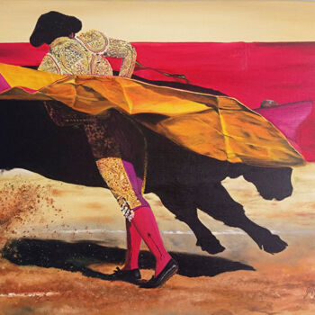 Картина под названием "la passe" - Jany.M, Подлинное произведение искусства, Масло Установлен на Деревянная рама для носилок