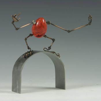 Skulptur mit dem Titel "Eggtion Figures - I…" von Tomoaki Orikasa, Original-Kunstwerk, Kunststoff