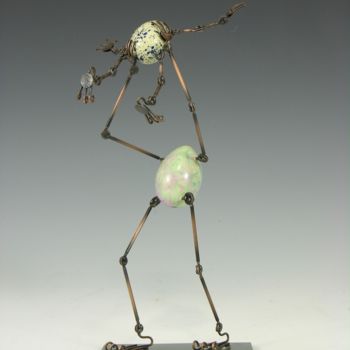 Escultura titulada "Eggtion Figures - P…" por Tomoaki Orikasa, Obra de arte original, Fundición