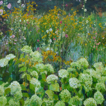 Malerei mit dem Titel "Garden.jpg" von Illia Yarovyi, Original-Kunstwerk, Öl