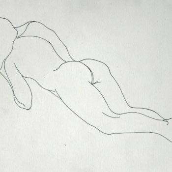 Drawing titled "Nud" by Rene Jardescu, Original Artwork