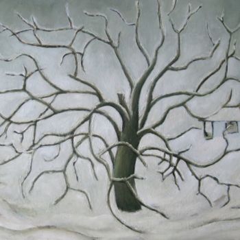 Malerei mit dem Titel "Nuc-de-iarna-49x58-…" von Rene Jardescu, Original-Kunstwerk