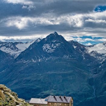 Fotografía titulada "hutte Alpine dans l…" por Jarek Witkowski, Obra de arte original