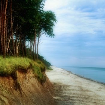 Photographie intitulée "plage déserte / emp…" par Jarek Witkowski, Œuvre d'art originale