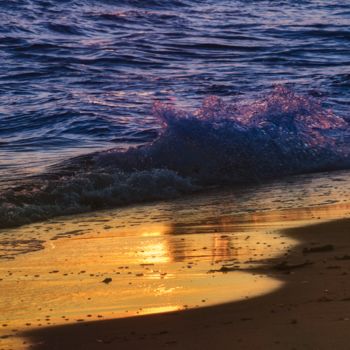 Fotografia intitulada "vague de la mer sur…" por Jarek Witkowski, Obras de arte originais
