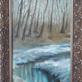 Pintura intitulada "Winter" por Jarka Drechslerová, Obras de arte originais, Óleo